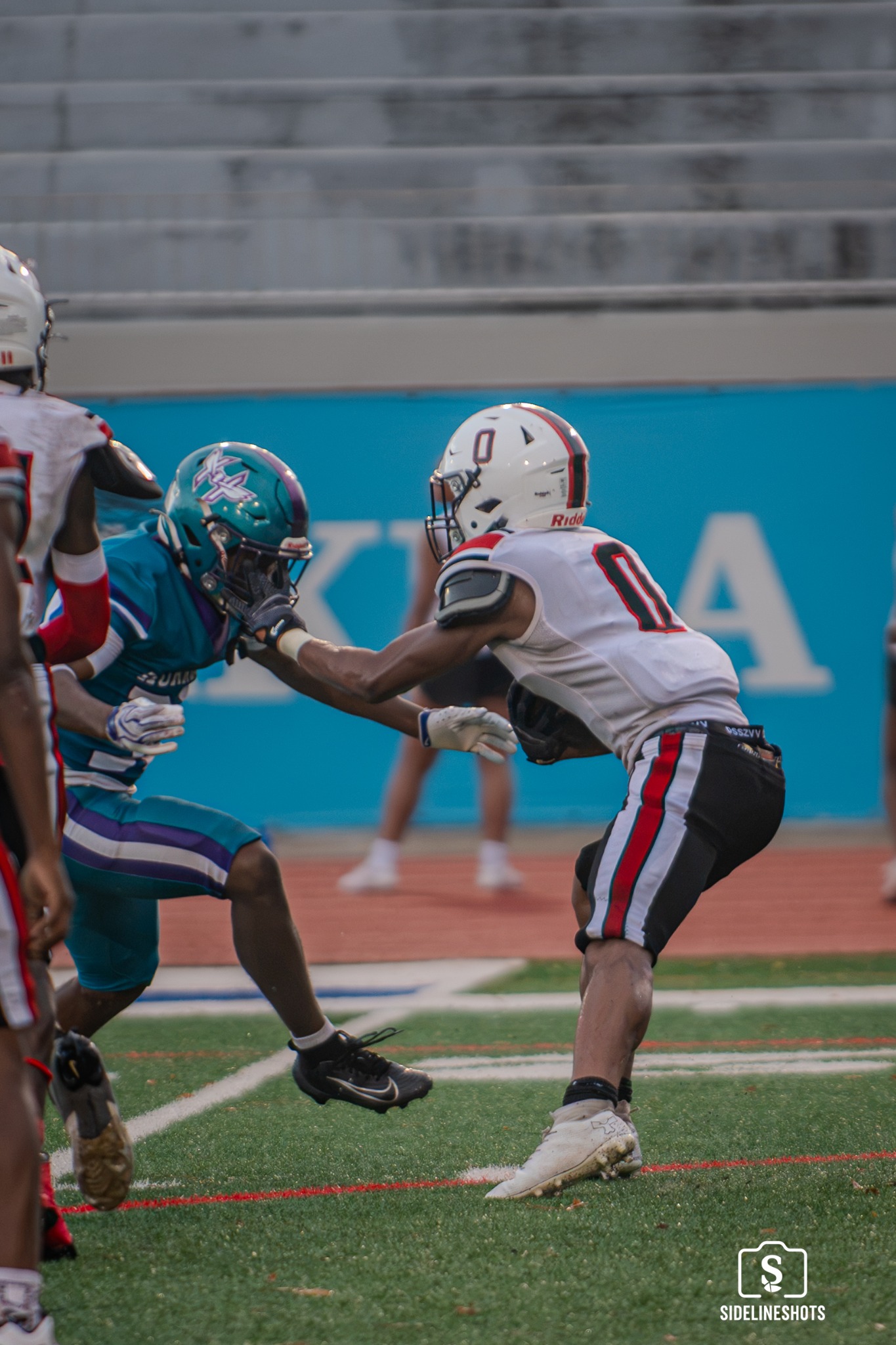 Stone Mountain number 0 blocking during game action